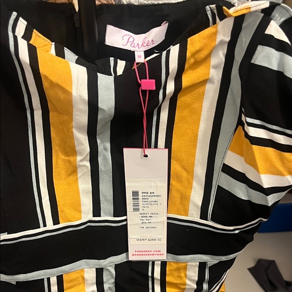 Striped Black and Yellow Dress - Picture 3 of 6